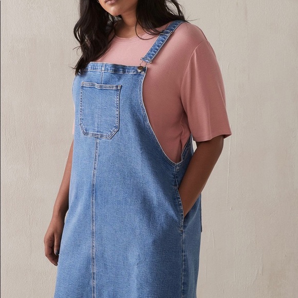 Denim Skirtall with Raw Hem - Picture 2 of 5